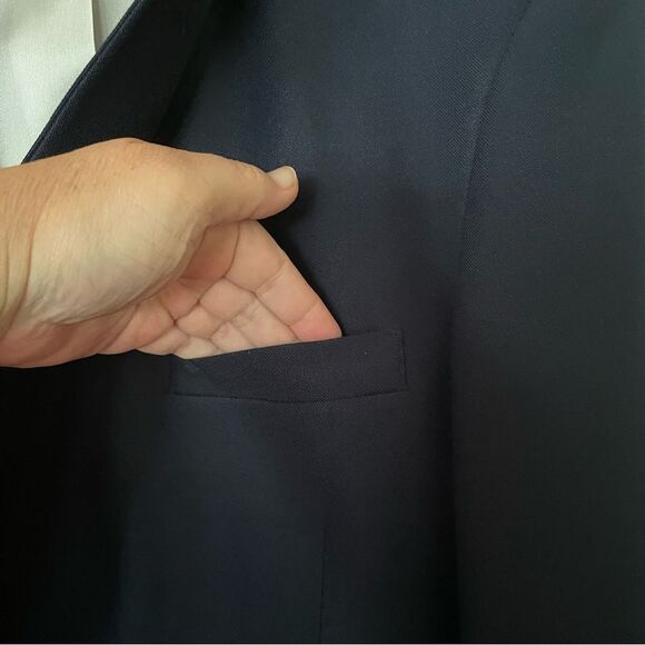 KUPPENHEIMER Men’s 44R Blue Navy 2 Gold Button Wool Sport Coat Blazer - Picture 9 of 10